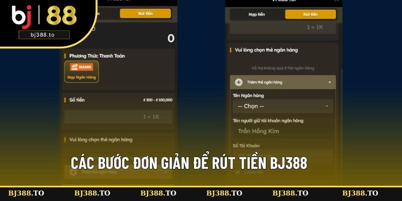 4 bước đơn giản để rút tiền BJ388 4 bước đơn giản để rút tiền BJ388